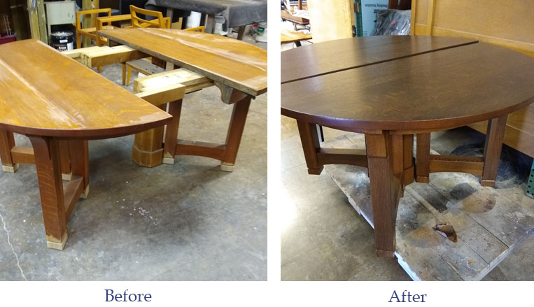 before-after-furniture-refinishing-oak-table