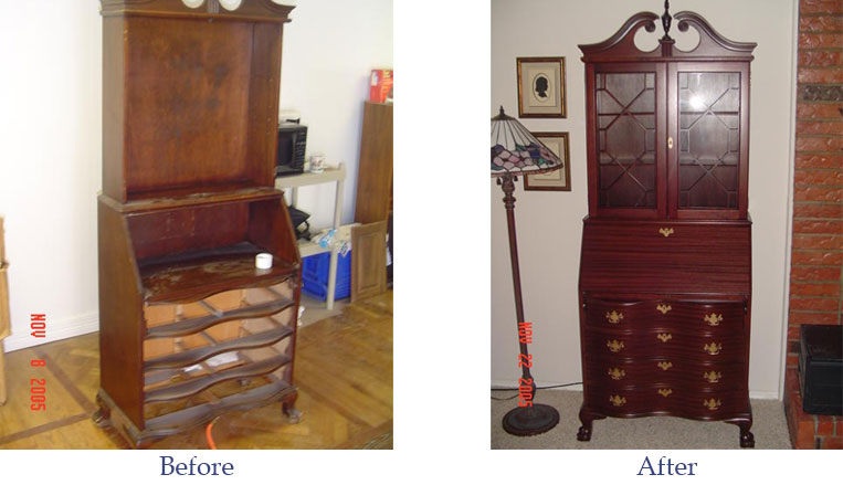 before-after-furniture-refinishing-wooden-shelf